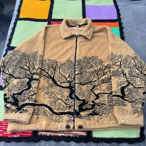 Vintage Mazmania fleece jacket woods country Brown mens 3XL.